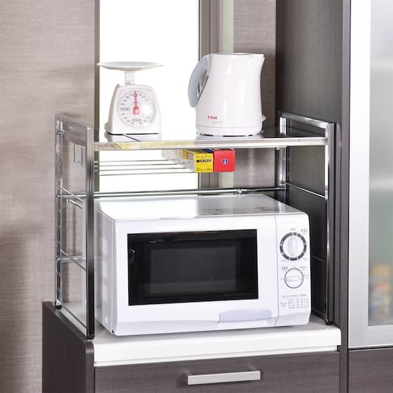 頑丈ステンレス伸縮天板ラック レギュラータイプ(幅51~81cm 1段) 1枚目画像