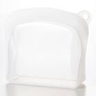 冷凍・湯煎・レンジで使える　立つシリコーンバッグ（300ml　CL） 1枚目画像