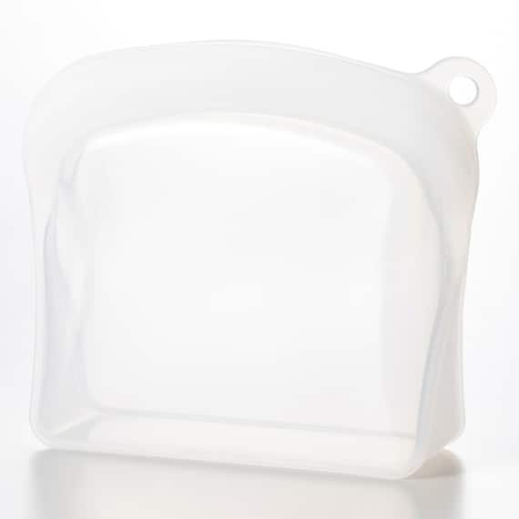 冷凍・湯煎・レンジで使える 立つシリコーンバッグ(300ml CL) 1枚目画像