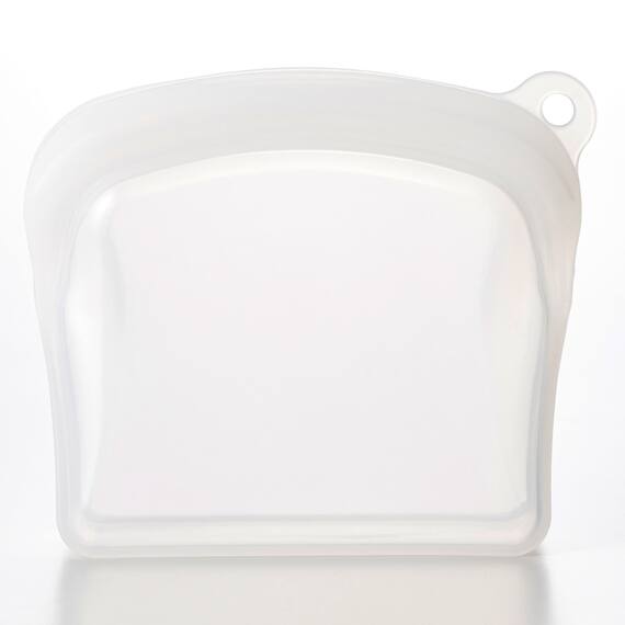 冷凍・湯煎・レンジで使える　立つシリコーンバッグ（300ml　CL） 5枚目画像