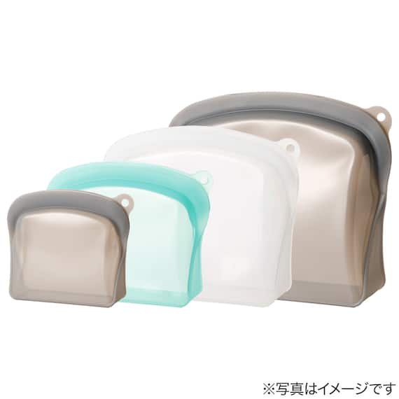 冷凍・湯煎・レンジで使える 立つシリコーンバッグ(300ml CL) 10枚目画像