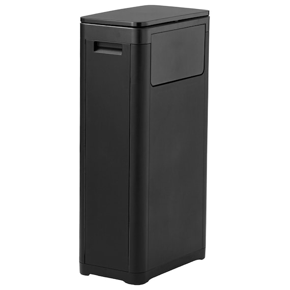 2WAY 壁にぴったりつけられるプッシュ式ペール 25L (ブラック) 6枚目画像