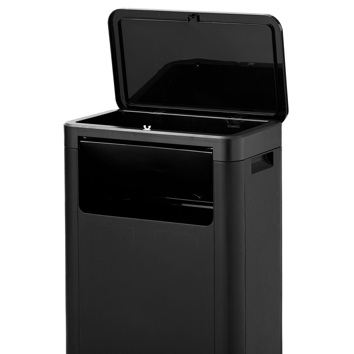 2WAY 壁にぴったりつけられるプッシュ式ペール 25L (ブラック