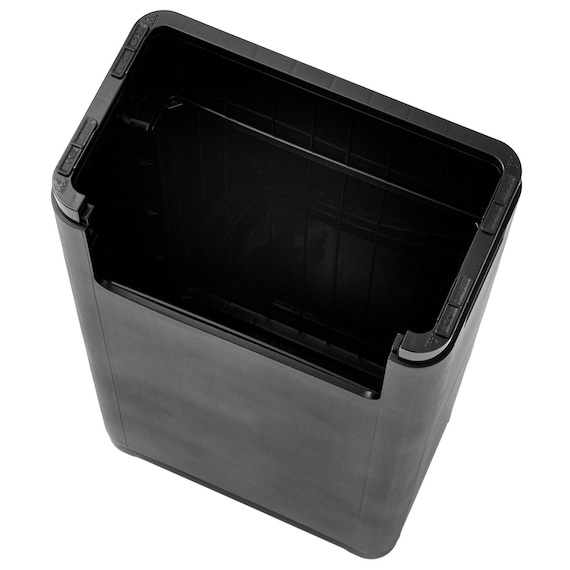 2WAY 壁にぴったりつけられるプッシュ式ペール 25L (ブラック) 11枚目画像