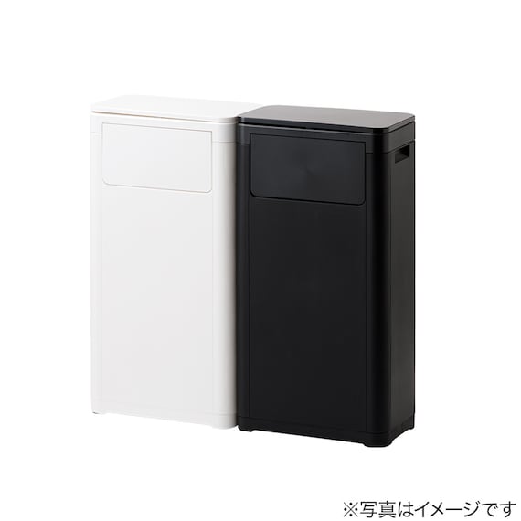 2WAY 壁にぴったりつけられるプッシュ式ペール 25L (ブラック) 13枚目画像