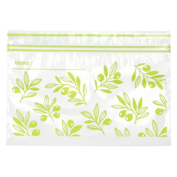 【3点セット126枚】フリーザーバッグ ダブルジッパー SSサイズ 42枚入り オリーブ(TWOL) 2枚目画像