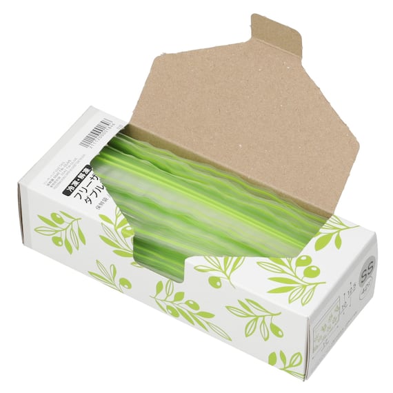 【3点セット126枚】フリーザーバッグ ダブルジッパー SSサイズ 42枚入り オリーブ(TWOL) 11枚目画像