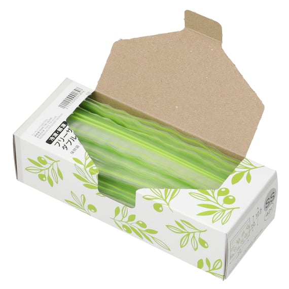 フリーザーバッグ ダブルジッパー SSサイズ 42枚入り オリーブ(TWOL) 10枚目画像