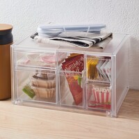 中身が見えるキッチン小物ケース(クリア KI84)