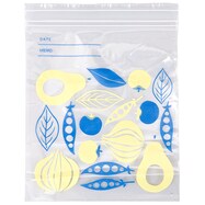 フリーザーバッグ ダブルジッパー マチ無し Mサイズ 45枚入り (M45CB195)