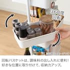 【デスク周り収納】スチールワゴントロリレギュラー 蓋トレー付き4点セットWH 8枚目画像