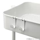 【デスク周り収納】スチールワゴントロリレギュラー 蓋トレー付き4点セットWH 18枚目画像