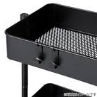 【ランドリー収納】回転バスケット付き トロリレギュラー3点セット ブラック 11枚目画像