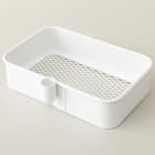 【ぴったり収納】スチールワゴントロリコンパクト 蓋トレー・伸縮整理トレー付き4点セット WH 14枚目画像