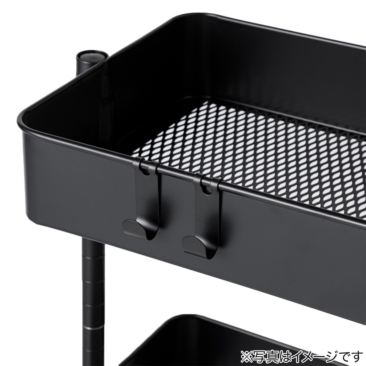 ランドリー収納】回転バスケット付き トロリコンパクト3点セット