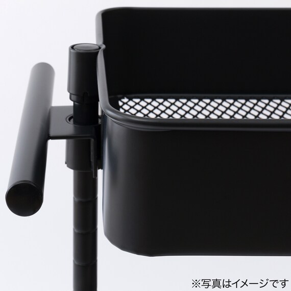 スチールワゴン トロリ用 バッグハンガー(ブラック) 8枚目画像