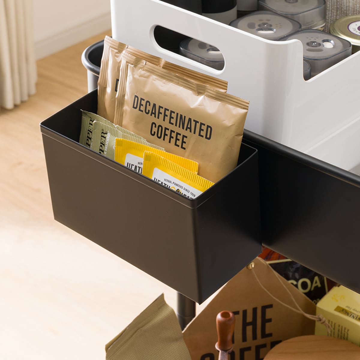 スチールワゴン トロリ用 小物入れ(ブラック) | ニトリネット【公式