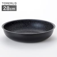 【取っ手がとれる】超軽量扱いやすいフライパン 28cm (TORERU3 ブラック)