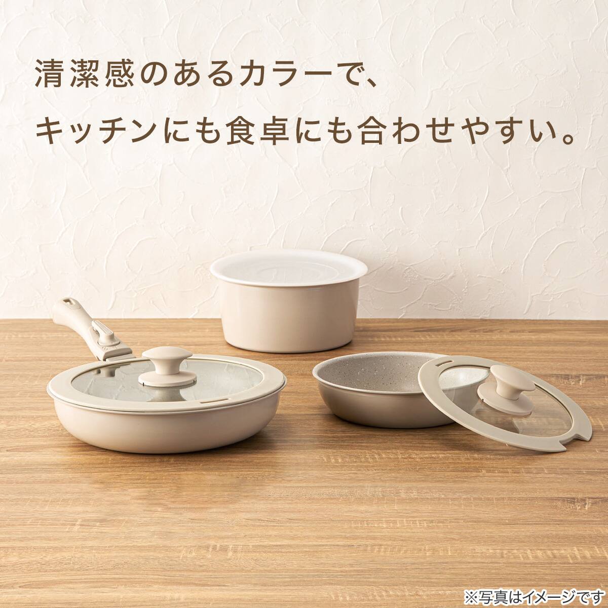 取っ手がとれる】超軽量汚れがつきにくいフライパン 28cm (TORERU3