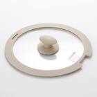 TORERUシリーズ専用 シリコーンふち ガラスふた (26cm ベージュ) 1枚目画像