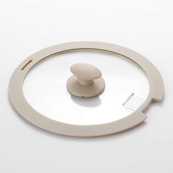 TORERUシリーズ専用 シリコーンふち ガラスふた (26cm ベージュ) 1枚目画像