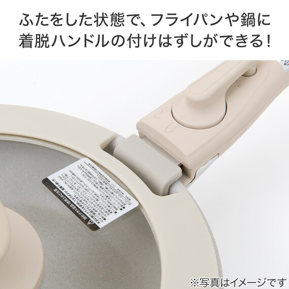 TORERUシリーズ専用 シリコーンふち ガラスふた (26cm ベージュ) 3枚目画像