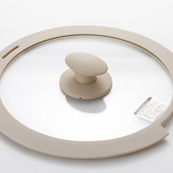 TORERUシリーズ専用 シリコーンふち ガラスふた (26cm ベージュ) 7枚目画像