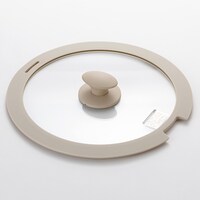 TORERUシリーズ専用 シリコーンふち ガラスふた (28cm ベージュ)