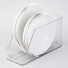 お皿を立てて収納できるディッシュスタンド 高さ14cm クリア (Nブラン) 1枚目画像