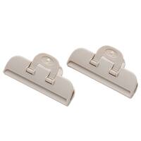 袋止めクリップ 2P M モカ(PL006)