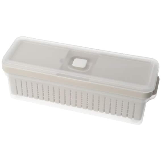 1台10役コンパクトスライサー保存セット長方形(KY024 モカ) 1枚目画像