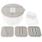 1台10役コンパクトスライサー保存セットスピナータイプ(KY026 モカ) 1枚目画像