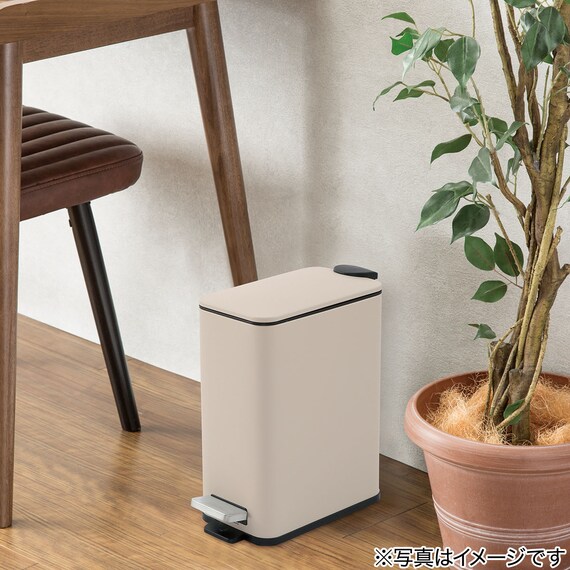 ペダルペール ソフトクローズ 10L(モカ SM001) 6枚目画像