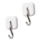 ネオジムマグネットハングフック 2個入り ホワイト 1枚目画像