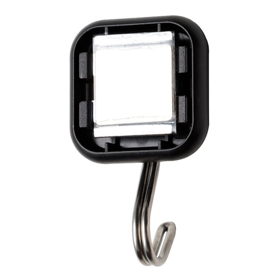 ネオジムマグネットハングフック 2個入り ブラック 5枚目画像