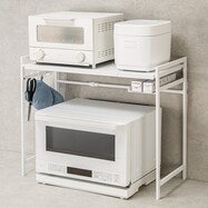 伸縮レンジラック ラップホルダー・フック付き(50~75cm)