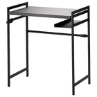 伸縮レンジラック ラップホルダー・フック付き 50~75cm(ブラック) 3枚目画像