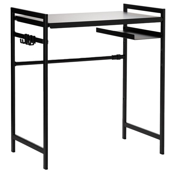 伸縮レンジラック ラップホルダー・フック付き 50~75cm(ブラック) 4枚目画像