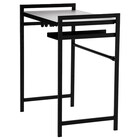 伸縮レンジラック ラップホルダー・フック付き 50~75cm(ブラック) 5枚目画像