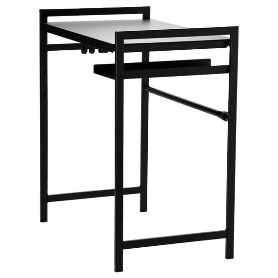 伸縮レンジラック ラップホルダー・フック付き 50~75cm(ブラック) 5枚目画像