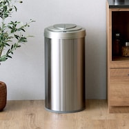 円形自動開閉ゴミ箱 49L (ステンレス製)