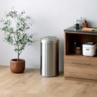 円形自動開閉ゴミ箱 49L (ステンレス製) 3枚目画像