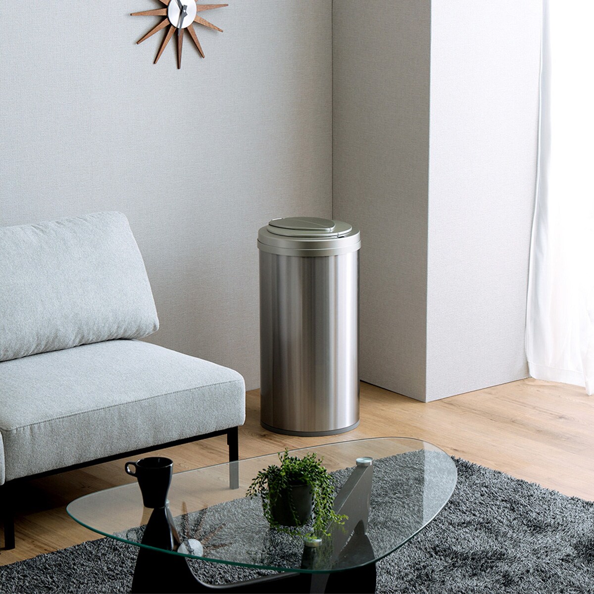 円形自動開閉ゴミ箱 49L (ステンレス製) | ニトリネット【公式】 家具