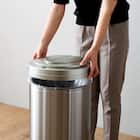 円形自動開閉ゴミ箱 49L (ステンレス製) 12枚目画像