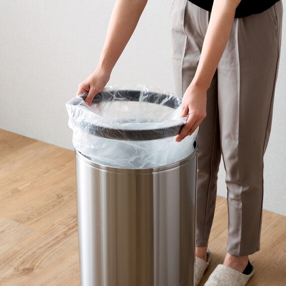 円形自動開閉ゴミ箱 49L (ステンレス製) 13枚目画像