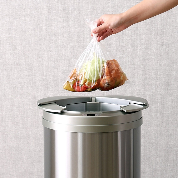 円形自動開閉ゴミ箱 49L (ステンレス製) 20枚目画像