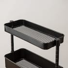 スチールワゴントロリ3スリム用 バスケットハーフ (ブラック) 1枚目画像