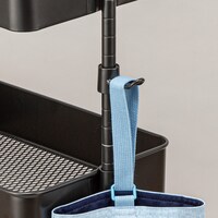スチールワゴントロリ3用 フック 1P (ブラック)