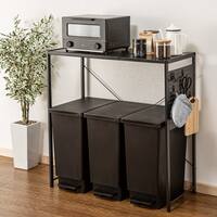 伸縮ペールラック ブラック (DK546)