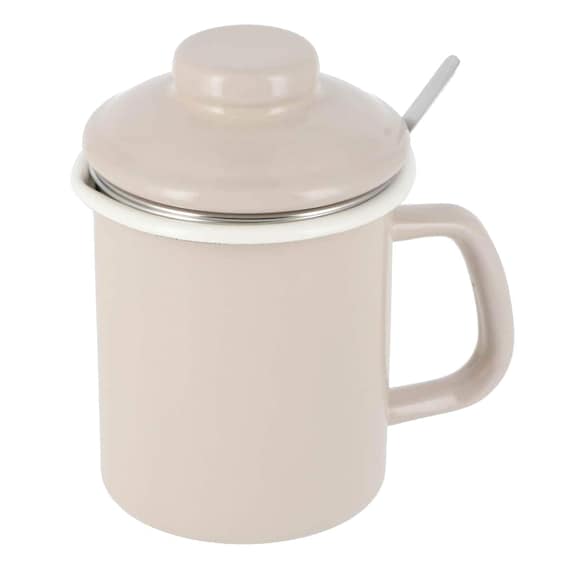 ほうろうオイルポット(モカ 550ml KY013) 1枚目画像